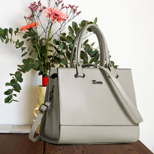 EXOTIC Women's Feminina Solid Top Handle Tote Hand Bag